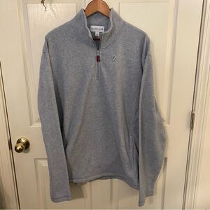 Saddlebred Gray Zip Up Fleece Classic Knit